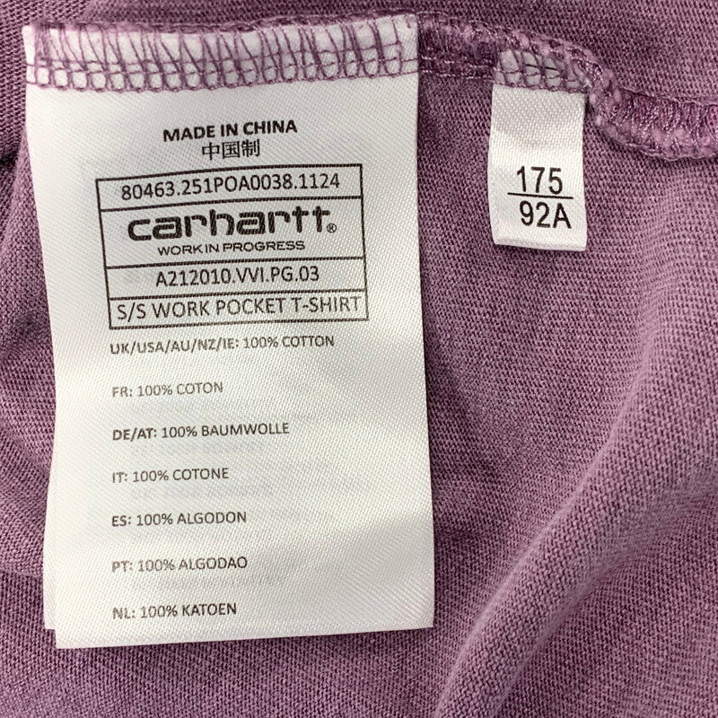 【中古品】【メンズ】 CARHARTT WIP カーハート ダブリューアイピー A212010 SS WORK POCKET T-SHIRT ショートスリーブ ワーク ポケット Tシャツ トップス 半袖 142-260814-cs-21-izu サイズ：M カラー：パープル 万代Net店