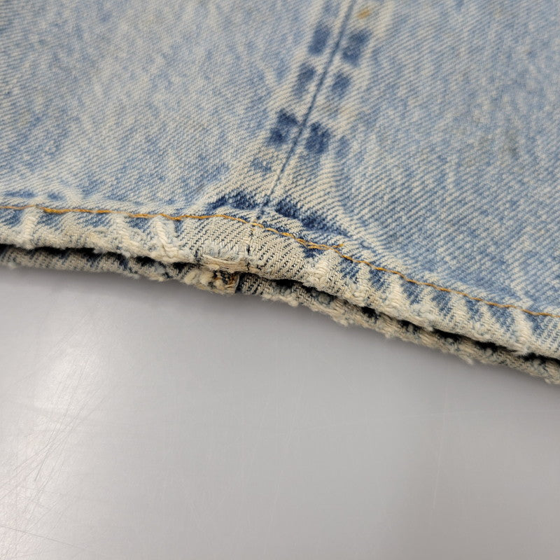 【現状渡し品】【メンズ】 Levi's リーバイス SMALL E 501 DENIM PANTS デニムパンツ ジーンズ 刻印6 USA製 不均等V ポケットダブルステッチ 収縮率8％ 157-260808-as-03-izu サイズ：28×34 カラー：ライトインディゴ 万代Net店
