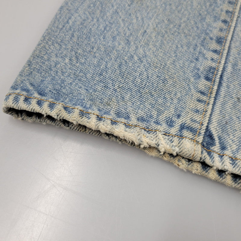 【現状渡し品】【メンズ】 Levi's リーバイス SMALL E 501 DENIM PANTS デニムパンツ ジーンズ 刻印6 USA製 不均等V ポケットダブルステッチ 収縮率8％ 157-260808-as-03-izu サイズ：28×34 カラー：ライトインディゴ 万代Net店