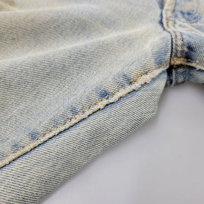 【現状渡し品】【メンズ】 Levi's リーバイス SMALL E 501 DENIM PANTS デニムパンツ ジーンズ 刻印6 USA製 不均等V ポケットダブルステッチ 収縮率8％ 157-260808-as-03-izu サイズ：28×34 カラー：ライトインディゴ 万代Net店