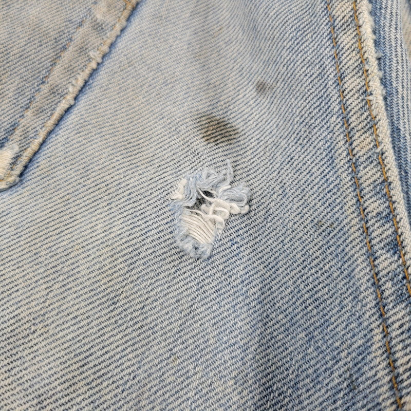 【現状渡し品】【メンズ】 Levi's リーバイス SMALL E 501 DENIM PANTS デニムパンツ ジーンズ 刻印6 USA製 不均等V ポケットダブルステッチ 収縮率8％ 157-260808-as-03-izu サイズ：28×34 カラー：ライトインディゴ 万代Net店