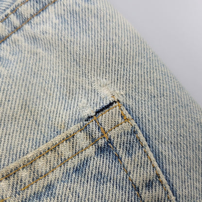 【現状渡し品】【メンズ】 Levi's リーバイス SMALL E 501 DENIM PANTS デニムパンツ ジーンズ 刻印6 USA製 不均等V ポケットダブルステッチ 収縮率8％ 157-260808-as-03-izu サイズ：28×34 カラー：ライトインディゴ 万代Net店