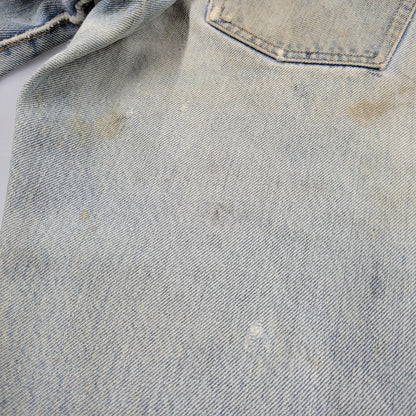 【現状渡し品】【メンズ】 Levi's リーバイス SMALL E 501 DENIM PANTS デニムパンツ ジーンズ 刻印6 USA製 不均等V ポケットダブルステッチ 収縮率8％ 157-260808-as-03-izu サイズ：28×34 カラー：ライトインディゴ 万代Net店