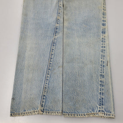 【現状渡し品】【メンズ】 Levi's リーバイス SMALL E 501 DENIM PANTS デニムパンツ ジーンズ 刻印6 USA製 不均等V ポケットダブルステッチ 収縮率8％ 157-260808-as-03-izu サイズ：28×34 カラー：ライトインディゴ 万代Net店