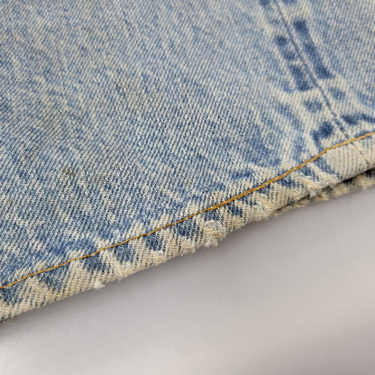 【現状渡し品】【メンズ】 Levi's リーバイス SMALL E 501 DENIM PANTS デニムパンツ ジーンズ 刻印6 USA製 不均等V ポケットダブルステッチ 収縮率8％ 157-260808-as-03-izu サイズ：28×34 カラー：ライトインディゴ 万代Net店