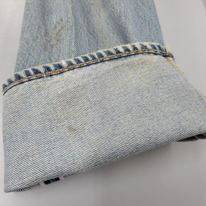 【現状渡し品】【メンズ】 Levi's リーバイス SMALL E 501 DENIM PANTS デニムパンツ ジーンズ 刻印6 USA製 不均等V ポケットダブルステッチ 収縮率8％ 157-260808-as-03-izu サイズ：28×34 カラー：ライトインディゴ 万代Net店