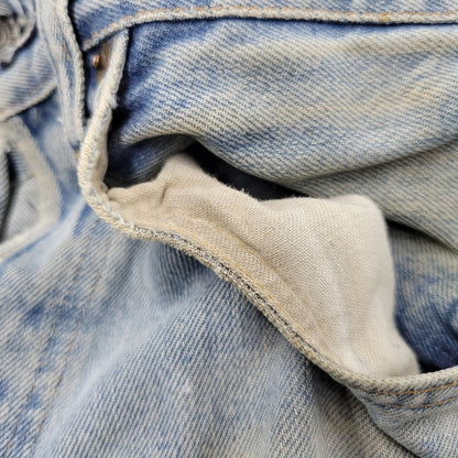 【現状渡し品】【メンズ】 Levi's リーバイス SMALL E 501 DENIM PANTS デニムパンツ ジーンズ 刻印6 USA製 不均等V ポケットダブルステッチ 収縮率8％ 157-260808-as-03-izu サイズ：28×34 カラー：ライトインディゴ 万代Net店