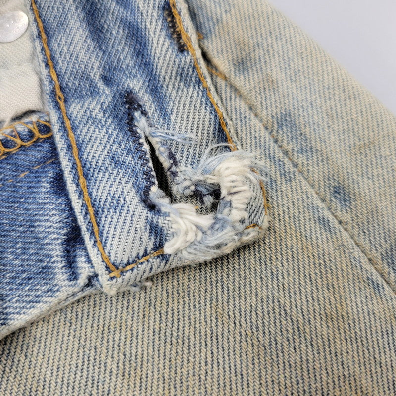 【現状渡し品】【メンズ】 Levi's リーバイス SMALL E 501 DENIM PANTS デニムパンツ ジーンズ 刻印6 USA製 不均等V ポケットダブルステッチ 収縮率8％ 157-260808-as-03-izu サイズ：28×34 カラー：ライトインディゴ 万代Net店