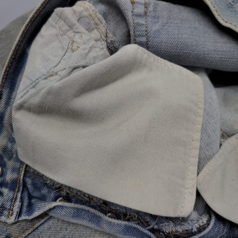 【現状渡し品】【メンズ】 Levi's リーバイス SMALL E 501 DENIM PANTS デニムパンツ ジーンズ 刻印6 USA製 不均等V ポケットダブルステッチ 収縮率8％ 157-260808-as-03-izu サイズ：28×34 カラー：ライトインディゴ 万代Net店