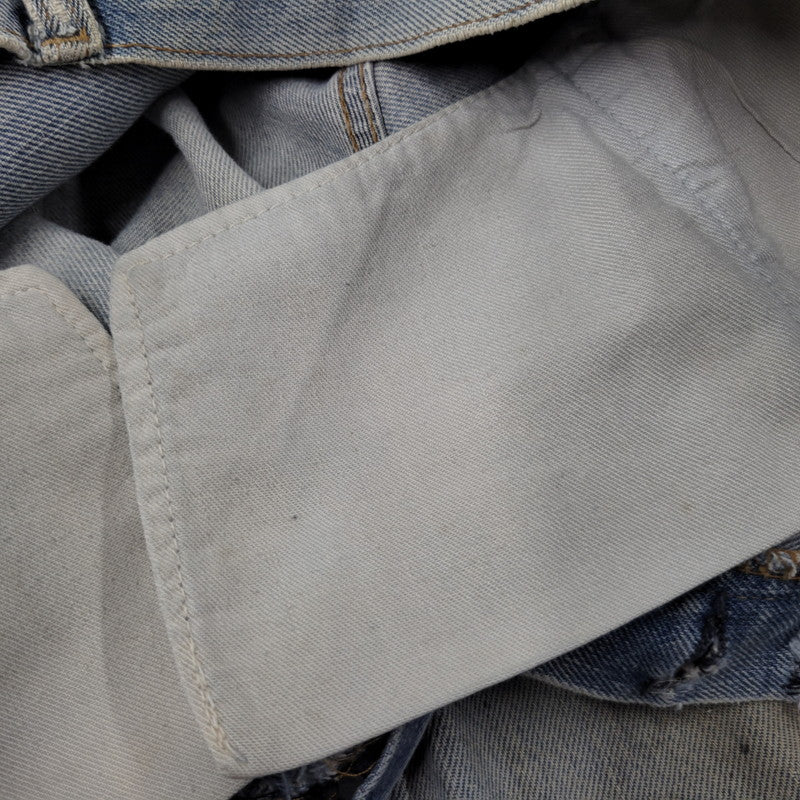 【現状渡し品】【メンズ】 Levi's リーバイス SMALL E 501 DENIM PANTS デニムパンツ ジーンズ 刻印6 USA製 不均等V ポケットダブルステッチ 収縮率8％ 157-260808-as-03-izu サイズ：28×34 カラー：ライトインディゴ 万代Net店
