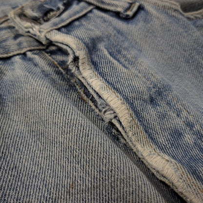 【現状渡し品】【メンズ】 Levi's リーバイス SMALL E 501 DENIM PANTS デニムパンツ ジーンズ 刻印6 USA製 不均等V ポケットダブルステッチ 収縮率8％ 157-260808-as-03-izu サイズ：28×34 カラー：ライトインディゴ 万代Net店