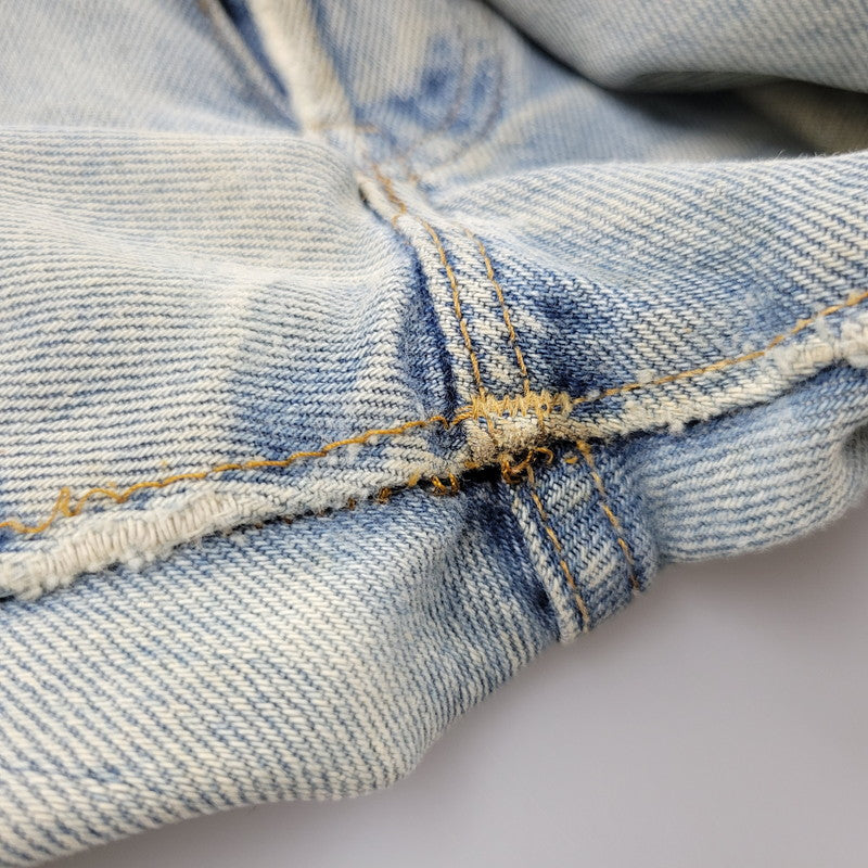 【現状渡し品】【メンズ】 Levi's リーバイス SMALL E 501 DENIM PANTS デニムパンツ ジーンズ 刻印6 USA製 不均等V ポケットダブルステッチ 収縮率8％ 157-260808-as-03-izu サイズ：28×34 カラー：ライトインディゴ 万代Net店