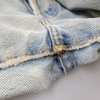 【現状渡し品】【メンズ】 Levi's リーバイス SMALL E 501 DENIM PANTS デニムパンツ ジーンズ 刻印6 USA製 不均等V ポケットダブルステッチ 収縮率8％ 157-260808-as-03-izu サイズ：28×34 カラー：ライトインディゴ 万代Net店
