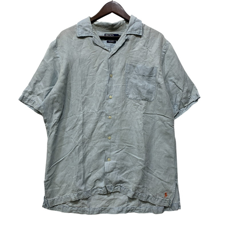 【中古品】【メンズ】 Polo by Ralph Lauren ポロバイラルフローレン CALDWELL ORANGE PONY OPENCOLLAR SHIRT オレンジポニー オープンカラーシャツ 半袖 146-260822-as-08-izu サイズ：M カラー：ライトブルー 万代Net店