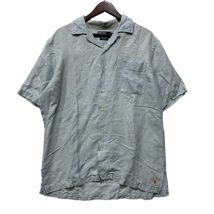 【中古品】【メンズ】 Polo by Ralph Lauren ポロバイラルフローレン CALDWELL ORANGE PONY OPENCOLLAR SHIRT オレンジポニー オープンカラーシャツ 半袖 146-260822-as-08-izu サイズ：M カラー：ライトブルー 万代Net店