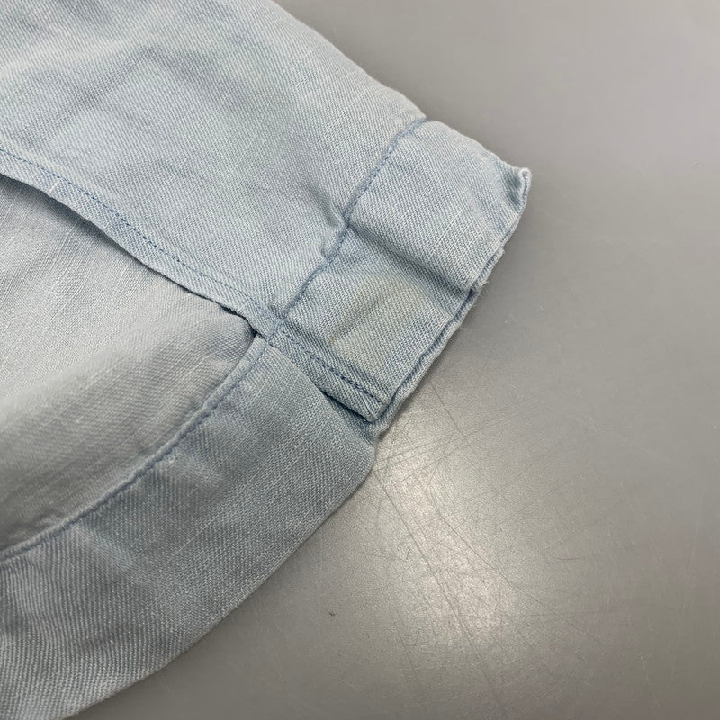 【中古品】【メンズ】 Polo by Ralph Lauren ポロバイラルフローレン CALDWELL ORANGE PONY OPENCOLLAR SHIRT オレンジポニー オープンカラーシャツ 半袖 146-260822-as-08-izu サイズ：M カラー：ライトブルー 万代Net店