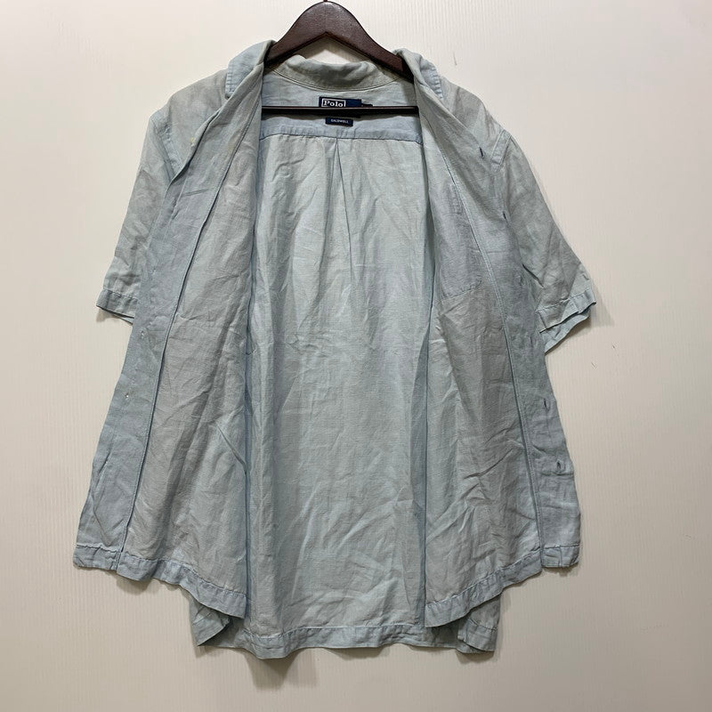 【中古品】【メンズ】 Polo by Ralph Lauren ポロバイラルフローレン CALDWELL ORANGE PONY OPENCOLLAR SHIRT オレンジポニー オープンカラーシャツ 半袖 146-260822-as-08-izu サイズ：M カラー：ライトブルー 万代Net店