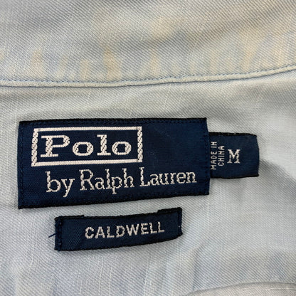 【中古品】【メンズ】 Polo by Ralph Lauren ポロバイラルフローレン CALDWELL ORANGE PONY OPENCOLLAR SHIRT オレンジポニー オープンカラーシャツ 半袖 146-260822-as-08-izu サイズ：M カラー：ライトブルー 万代Net店