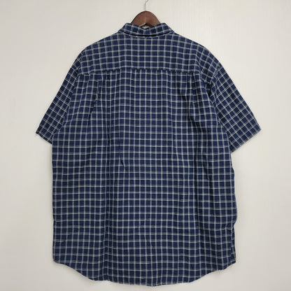 【中古品】【メンズ】 L.L.BEAN エルエルビーン 香港製 SS CHECK SHIRT ショートスリーブ チェック シャツ トップス 146-260815-kh-04-izu サイズ：L カラー：ブルー系 万代Net店