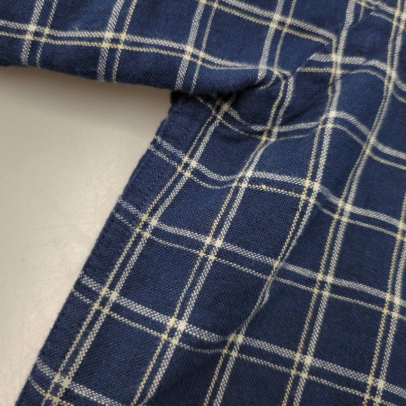 【中古品】【メンズ】 L.L.BEAN エルエルビーン 香港製 SS CHECK SHIRT ショートスリーブ チェック シャツ トップス 146-260815-kh-04-izu サイズ：L カラー：ブルー系 万代Net店