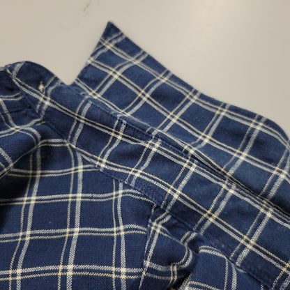 【中古品】【メンズ】 L.L.BEAN エルエルビーン 香港製 SS CHECK SHIRT ショートスリーブ チェック シャツ トップス 146-260815-kh-04-izu サイズ：L カラー：ブルー系 万代Net店