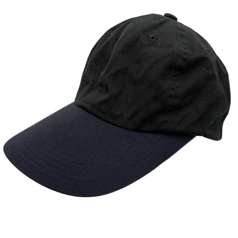 【中古品】【メンズ/レディース】 KIJIMA TAKAYUKI キジマタカユキ 23201-1LD 6PANEL TWO TONE CAP ツートーンキャップ 帽子 185-260818-ya-13-izu サイズ：F カラー：ブラック×ネイビー 万代Net店