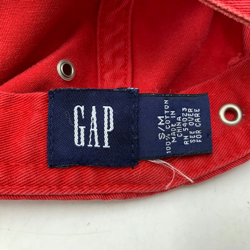 【中古品】【メンズ/レディース】 OLD GAP オールド ギャップ G LOGO CAP ロゴ キャップ 帽子 185-260818-ya-14-izu サイズ：S/M カラー：レッド 万代Net店