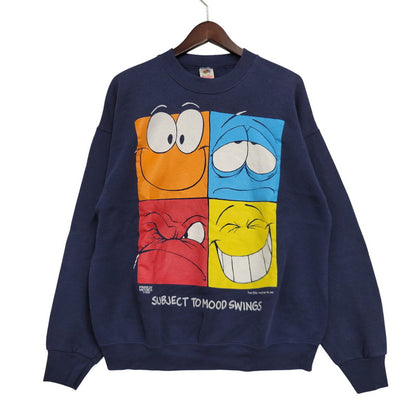 【中古品】【メンズ】 FRUIT OF THE LOOM フルーツオブザルーム USA製 FREEZE NEW YORK GRAPHIC SWEATSHIRT フリーズ ニューヨーク グラフィック スウェットシャツ トップス 146-260815-kh-06-izu サイズ：L カラー：ネイビー 万代Net店