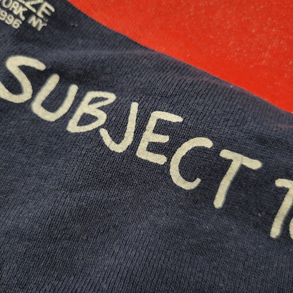 【中古品】【メンズ】 FRUIT OF THE LOOM フルーツオブザルーム USA製 FREEZE NEW YORK GRAPHIC SWEATSHIRT フリーズ ニューヨーク グラフィック スウェットシャツ トップス 146-260815-kh-06-izu サイズ：L カラー：ネイビー 万代Net店