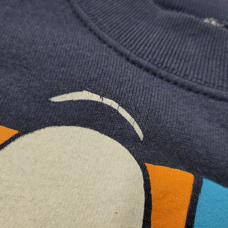 【中古品】【メンズ】 FRUIT OF THE LOOM フルーツオブザルーム USA製 FREEZE NEW YORK GRAPHIC SWEATSHIRT フリーズ ニューヨーク グラフィック スウェットシャツ トップス 146-260815-kh-06-izu サイズ：L カラー：ネイビー 万代Net店