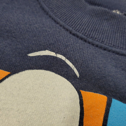 【中古品】【メンズ】 FRUIT OF THE LOOM フルーツオブザルーム USA製 FREEZE NEW YORK GRAPHIC SWEATSHIRT フリーズ ニューヨーク グラフィック スウェットシャツ トップス 146-260815-kh-06-izu サイズ：L カラー：ネイビー 万代Net店