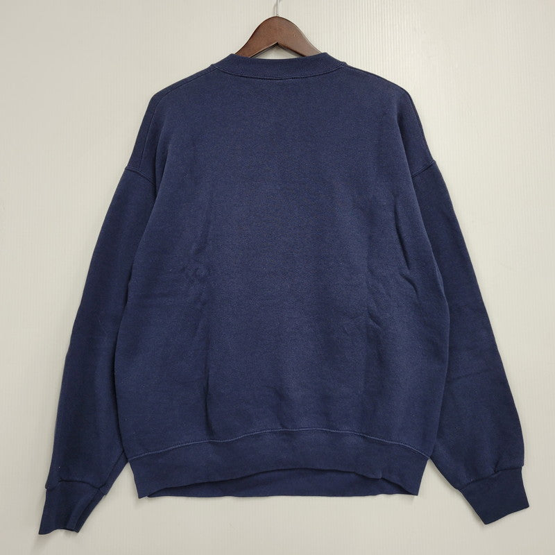 【中古品】【メンズ】 FRUIT OF THE LOOM フルーツオブザルーム USA製 FREEZE NEW YORK GRAPHIC SWEATSHIRT フリーズ ニューヨーク グラフィック スウェットシャツ トップス 146-260815-kh-06-izu サイズ：L カラー：ネイビー 万代Net店