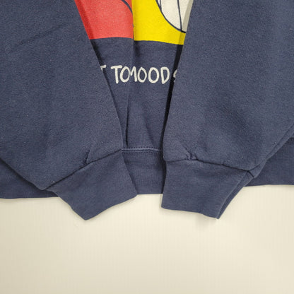 【中古品】【メンズ】 FRUIT OF THE LOOM フルーツオブザルーム USA製 FREEZE NEW YORK GRAPHIC SWEATSHIRT フリーズ ニューヨーク グラフィック スウェットシャツ トップス 146-260815-kh-06-izu サイズ：L カラー：ネイビー 万代Net店