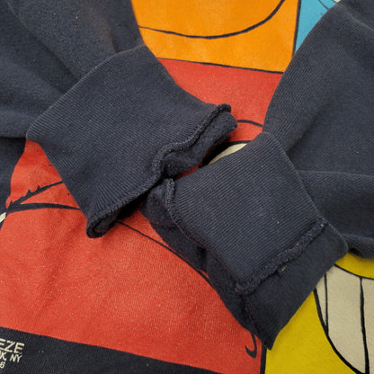 【中古品】【メンズ】 FRUIT OF THE LOOM フルーツオブザルーム USA製 FREEZE NEW YORK GRAPHIC SWEATSHIRT フリーズ ニューヨーク グラフィック スウェットシャツ トップス 146-260815-kh-06-izu サイズ：L カラー：ネイビー 万代Net店
