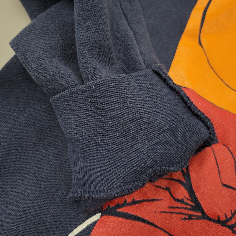 【中古品】【メンズ】 FRUIT OF THE LOOM フルーツオブザルーム USA製 FREEZE NEW YORK GRAPHIC SWEATSHIRT フリーズ ニューヨーク グラフィック スウェットシャツ トップス 146-260815-kh-06-izu サイズ：L カラー：ネイビー 万代Net店