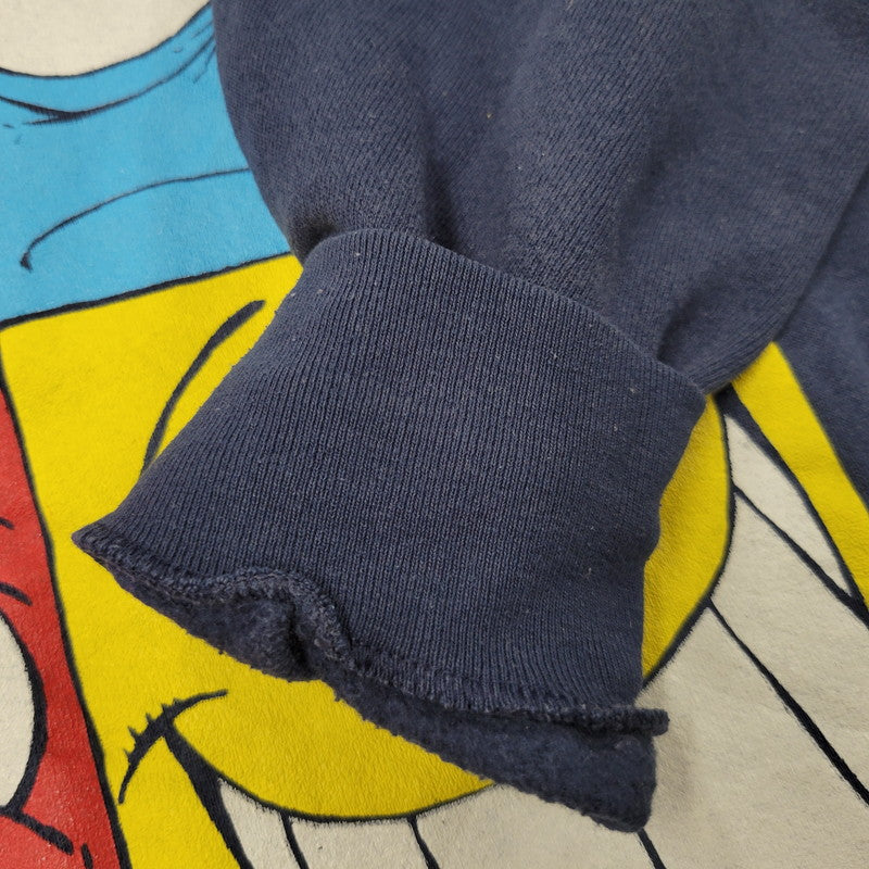 【中古品】【メンズ】 FRUIT OF THE LOOM フルーツオブザルーム USA製 FREEZE NEW YORK GRAPHIC SWEATSHIRT フリーズ ニューヨーク グラフィック スウェットシャツ トップス 146-260815-kh-06-izu サイズ：L カラー：ネイビー 万代Net店