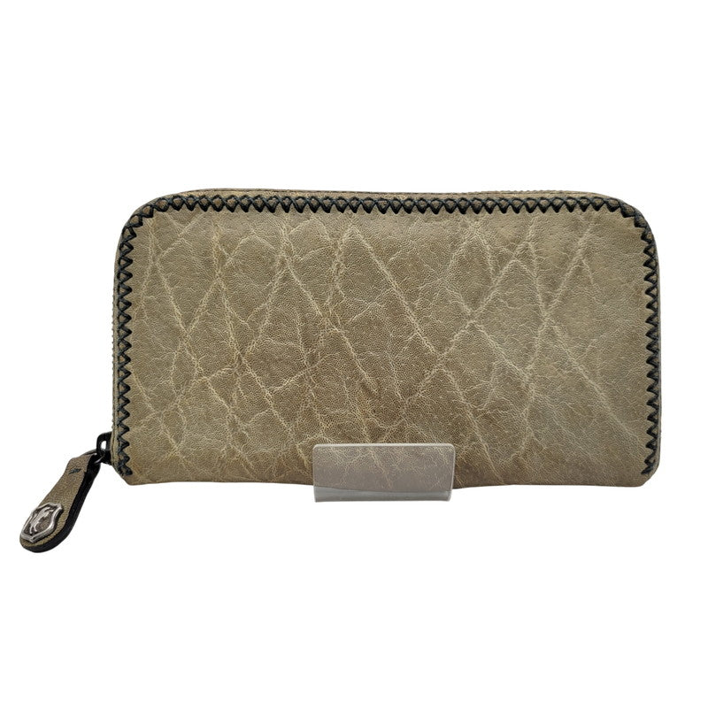 【中古品】【メンズ/レディース】 FUNNY ファニー STALLION ROUND ZIP WALLET スタリオン ラウンドジップウォレット 長財布 200-260808-as-06-izu カラー：ベージュ系 万代Net店