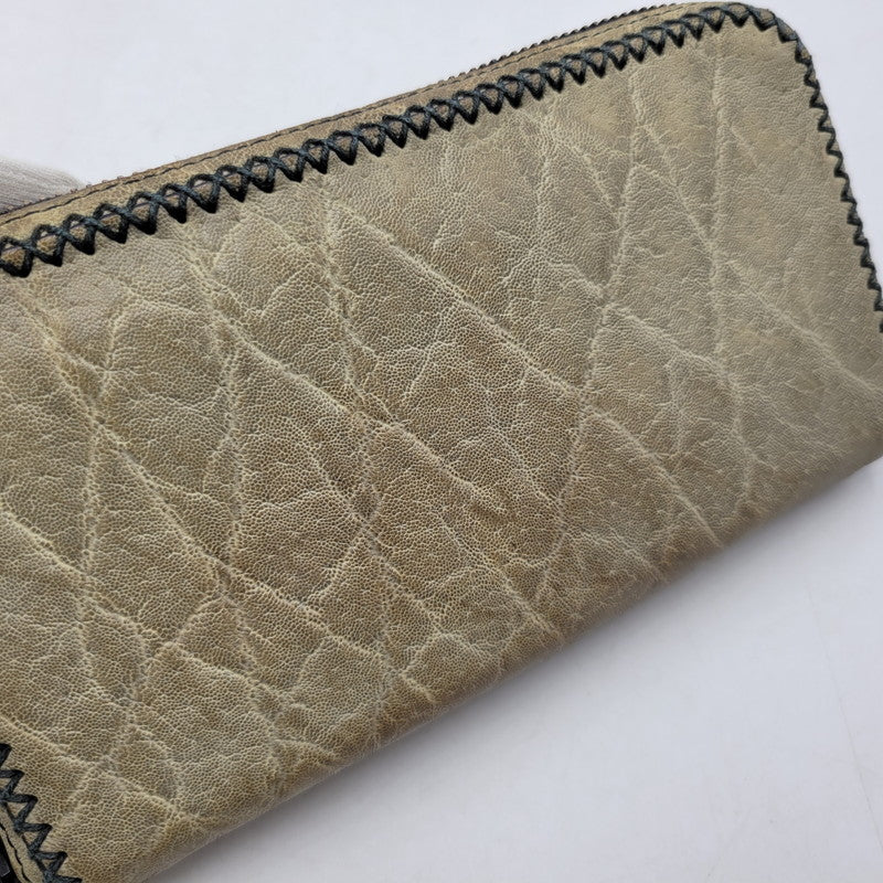 【中古品】【メンズ/レディース】 FUNNY ファニー STALLION ROUND ZIP WALLET スタリオン ラウンドジップウォレット 長財布 200-260808-as-06-izu カラー：ベージュ系 万代Net店