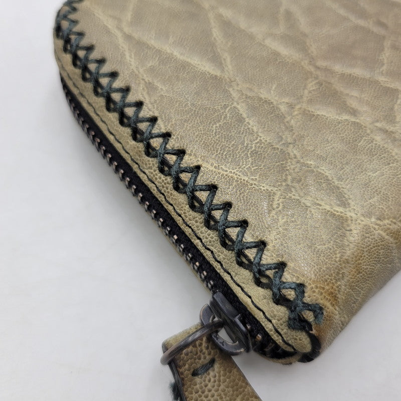 【中古品】【メンズ/レディース】 FUNNY ファニー STALLION ROUND ZIP WALLET スタリオン ラウンドジップウォレット 長財布 200-260808-as-06-izu カラー：ベージュ系 万代Net店