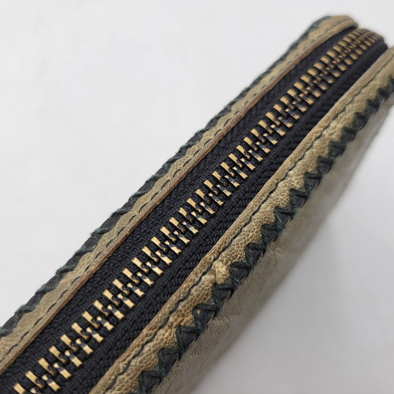 【中古品】【メンズ/レディース】 FUNNY ファニー STALLION ROUND ZIP WALLET スタリオン ラウンドジップウォレット 長財布 200-260808-as-06-izu カラー：ベージュ系 万代Net店