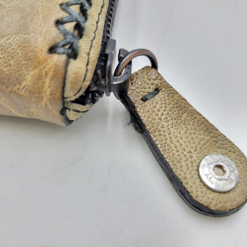 【中古品】【メンズ/レディース】 FUNNY ファニー STALLION ROUND ZIP WALLET スタリオン ラウンドジップウォレット 長財布 200-260808-as-06-izu カラー：ベージュ系 万代Net店