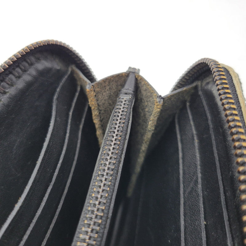 【中古品】【メンズ/レディース】 FUNNY ファニー STALLION ROUND ZIP WALLET スタリオン ラウンドジップウォレット 長財布 200-260808-as-06-izu カラー：ベージュ系 万代Net店