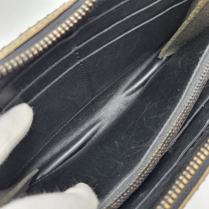 【中古品】【メンズ/レディース】 FUNNY ファニー STALLION ROUND ZIP WALLET スタリオン ラウンドジップウォレット 長財布 200-260808-as-06-izu カラー：ベージュ系 万代Net店