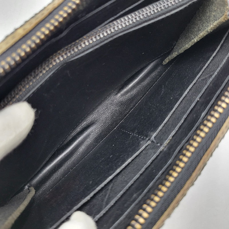 【中古品】【メンズ/レディース】 FUNNY ファニー STALLION ROUND ZIP WALLET スタリオン ラウンドジップウォレット 長財布 200-260808-as-06-izu カラー：ベージュ系 万代Net店