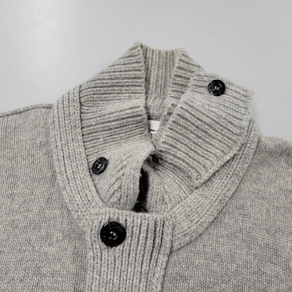 【中古品】【メンズ】 STONE ISLAND ストーンアイランド STANDCOLLAR CARDIGAN 611550LA3 スタンドカラーカーディガン 141-260808-as-01-izu サイズ：M カラー：グレー 万代Net店