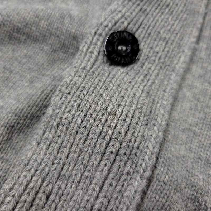 【中古品】【メンズ】 STONE ISLAND ストーンアイランド STANDCOLLAR CARDIGAN 611550LA3 スタンドカラーカーディガン 141-260808-as-01-izu サイズ：M カラー：グレー 万代Net店
