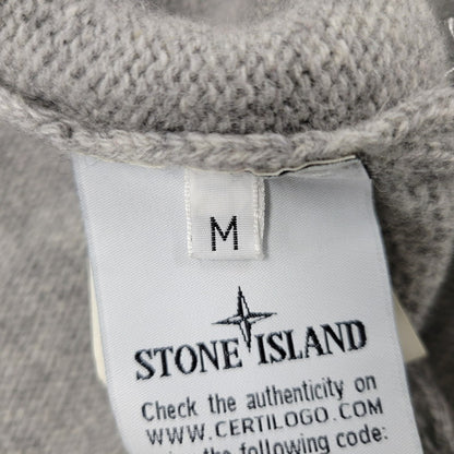 【中古品】【メンズ】 STONE ISLAND ストーンアイランド STANDCOLLAR CARDIGAN 611550LA3 スタンドカラーカーディガン 141-260808-as-01-izu サイズ：M カラー：グレー 万代Net店