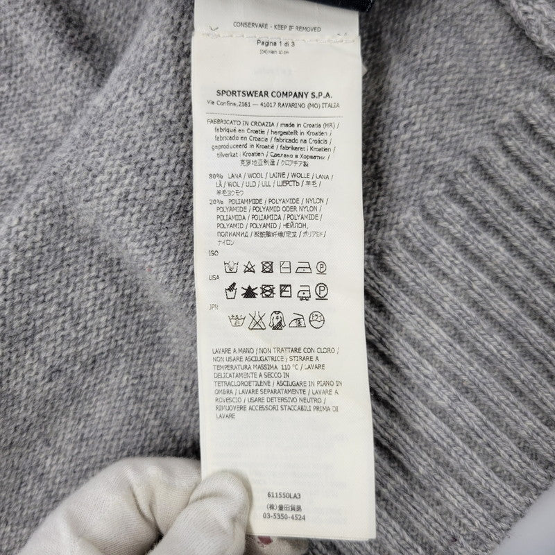 【中古品】【メンズ】 STONE ISLAND ストーンアイランド STANDCOLLAR CARDIGAN 611550LA3 スタンドカラーカーディガン 141-260808-as-01-izu サイズ：M カラー：グレー 万代Net店