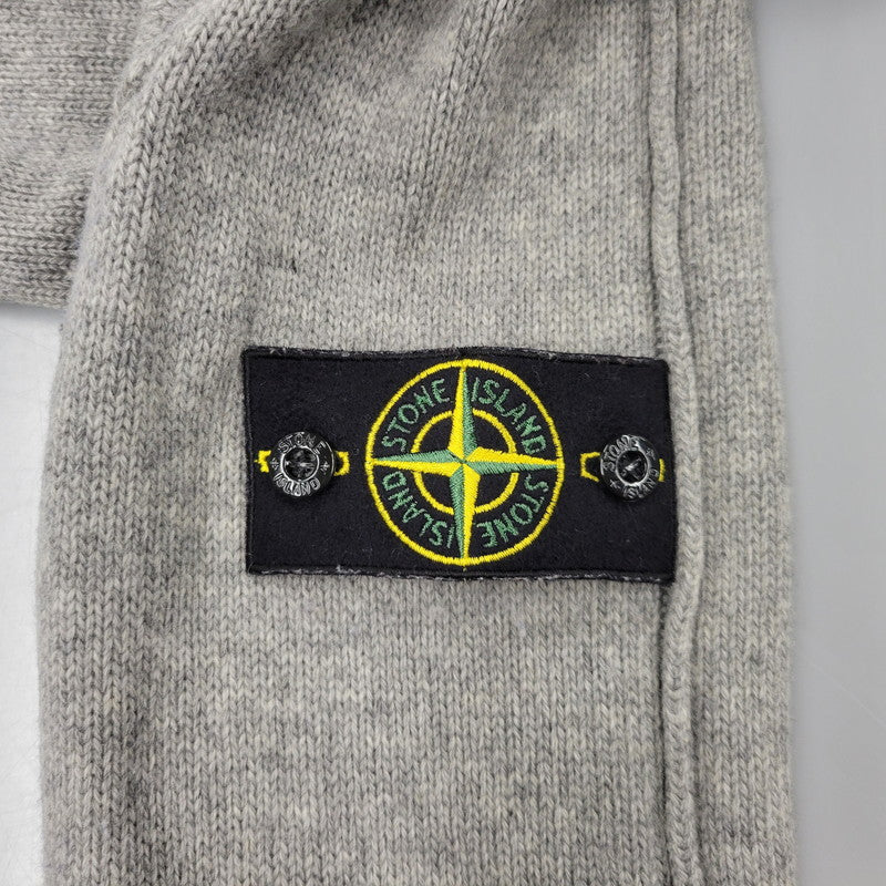 【中古品】【メンズ】 STONE ISLAND ストーンアイランド STANDCOLLAR CARDIGAN 611550LA3 スタンドカラーカーディガン 141-260808-as-01-izu サイズ：M カラー：グレー 万代Net店