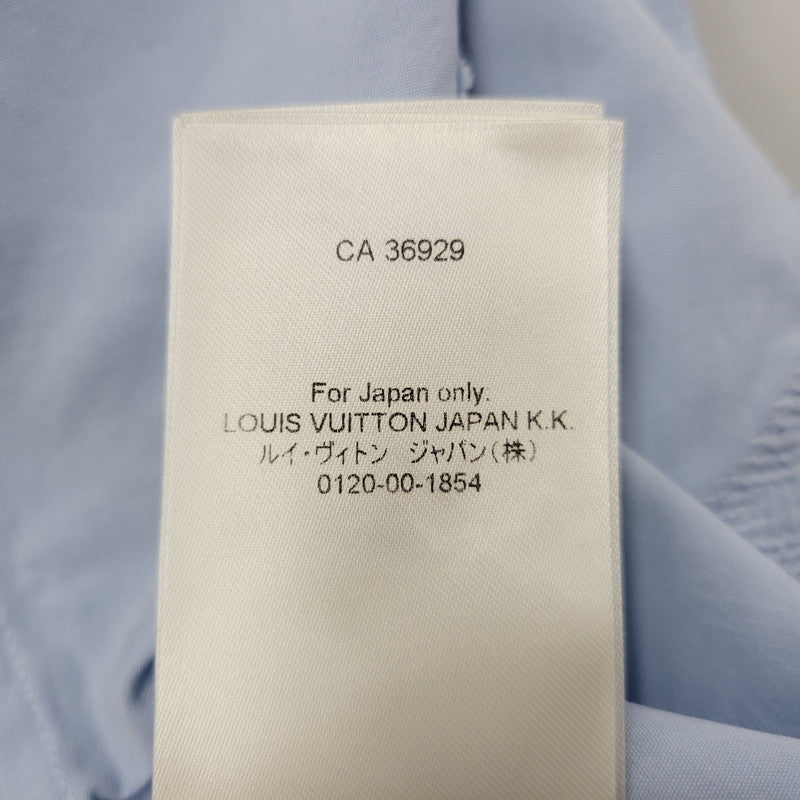 【中古品】【メンズ】 LOUIS VUITTON ルイ・ヴィトン RM262MM 805 HVS19W モノグラム ブークレ オープンカラー ショートスリーブシャツ 半袖 141-260809-as-13-izu サイズ：XL カラー：ブルー 万代Net店